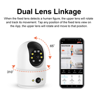 Mini caméra de surveillance sans fil WiFi HD 360° avec vision nocturne, détection de mouvement et alerte pour bébé et animaux domestiques