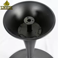 Pied de table en acier inoxydable Tulip Saarinen avec plateau en marbre noir robuste pour ateliers extérieurs et salons