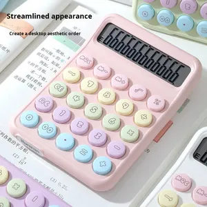 Nouvelle <span class=keywords><strong>calculatrice</strong></span> <span class=keywords><strong>financière</strong></span> de bureau multifonctionnelle en plastique à piles, colorée et élégante - Product Image 2