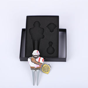 Prix d'usine – Marqueur de balle de golf personnalisé, boîte, outil de réparation de divots de golf, logo laser, divot de golf noir - Product Image 2