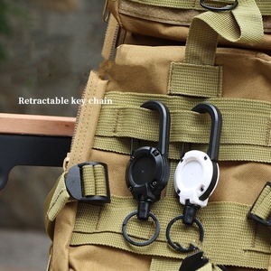 Porte-clés rétractable, porte-badge rétractable avec clip, porte-badge d'identification avec fil d'acier, anti-perte, anti-vol, cordon porte-clés - Product Image 2