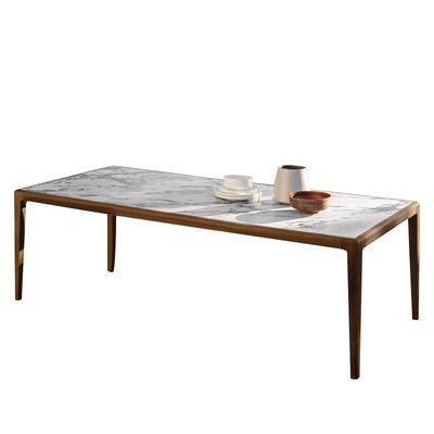 Table à manger en dalles de pierre de 1,8 mètre