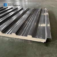 Panneaux d'isolation en aluminium Great Wall pour toitures d'appartements, bardage métallique, panneaux composites sandwich en polyuréthane/PUR pour plafonds