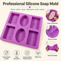 Seifenherstellungsform aus Silikon, Kerzenform, Harzform, Massageform, Silikonform für Seife, Wachs, quadratisch
