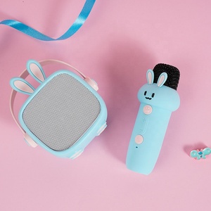 Âm Thanh Loa Không Dây Dễ Thương Xách Tay Karaoke Loa Cho Trẻ Em Lớn Retro <span class=keywords><strong>Min</strong></span> Karaoke Loa Với Microphone - Product Image 4