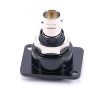 ABCCABLS T152 Nouveau connecteur BNC en cuivre de type D à montage sur panneau 75 Ohms, adaptateur coaxial femelle-femelle compatible SDI pour communication