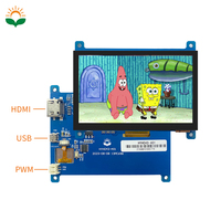 4.3 İnç HDMI-LCD Dokunmatik Ekran Modülü 800*480 Renk Raspberry Pi 4 3 2 Zero W Windows LCD Ekran için