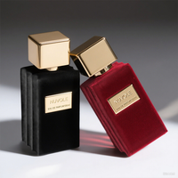 Meilleure vente bouteille de parfum unique flocage bouteilles de parfum en verre noir 30ML 50ML 100ML bouteille de parfum unique avec boîte