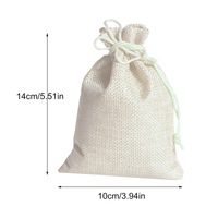 Pochette en jute multicolore, mini, avec cordon de serrage, pour mariage, fête, cadeau, sac à bijoux de Noël, style minimaliste, bricolage