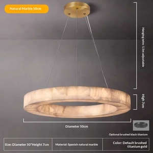 Lámpara de Araña Moderna de Estilo Chino, Diseño Redondo, en Piedra de Nube de Titanio Negro, para Sala de Estar y Vestíbulo, Hecha en China - Product Image 3