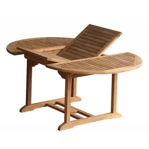 Table à rallonge simple ronde en teck de loisirs surprenant 1 pour table à manger en plein air Restaurant Villa Utilisation - Product Image 3