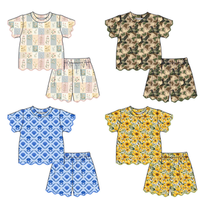 Preventa al por mayor: Vestidos de verano para niñas con estampado floral de Trendyism Boutique, de seda de leche suave y algodón orgánico, para bebés y niños pequeños (MOQ 5) - Product Image 1