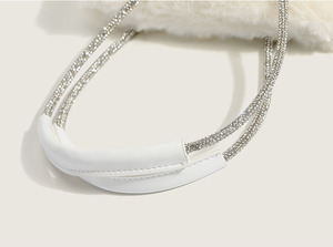 Bolso para axila a la moda para mujer, bandolera de pelo salvaje de lujo con diamantes de imitación, 2022 - Product Image 5