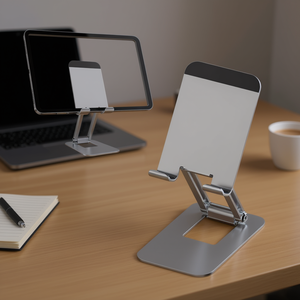 Soporte ajustable para teléfono y tableta, soporte de escritorio multiángulo de aleación de zinc para uso en el hogar y la oficina - Product Image 2