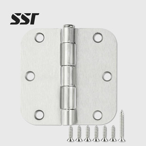 Bisagra de puerta plegable plana de hierro moderna de 3.5 pulgadas de radio para interiores, ideal para dormitorio, baño y cocina. - Product Image 1
