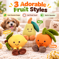 Jouet pour chien en forme de fruit, en latex et peluche, couineur, interactif, pour la dentition des chiots, pour petites et moyennes races, vente en gros