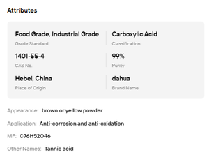 Tannic Acid Powder 99% Purity Natural Extract Carboxylic Acid Food Cosmetic Industrial Grade - Product Image 6