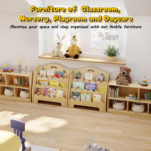 Étagère à livres Montessori à 3 niveaux, bibliothèque en bois pour enfants, organisateur <span class=keywords><strong>de</strong></span> livres pour tout-petits, garderie, crèche - Product Image 5