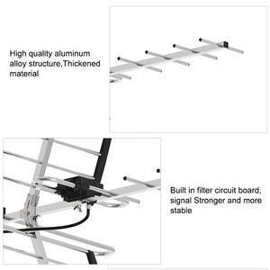 <span class=keywords><strong>Antena</strong></span> de TV Digital de Alta Ganancia, Receptor de Televisión Yagi UHF VHF, <span class=keywords><strong>Antena</strong></span> de TV HD de Largo Alcance para Exteriores, Onda Terrestre DTMB - Product Image 2