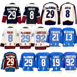 Maglie da Hockey su Ghiaccio Colorado 2026, Nuove, Uomo, 29 Nathan MacKinnon, 8 Cale Makar, 92 Gabriel Landeskog, Alta Qualità, Cucite - Product Image 1