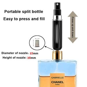 Flacon pulvérisateur de parfum de poche rechargeable en aluminium 5ml/8ml, atomiseur d'huile essentielle, design couleur personnalisé, remplissage par le bas, pour lotion - Product Image 2