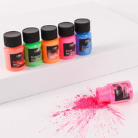 LEQU Happy And Fun Bulk Neon Powder Set 12 Couleurs 20g Pigment Fluorescent pour Bricolage Artisanat Nail Art Vente en Gros