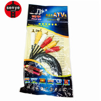 Cable de Audio/Video RCA M/Mx3 de Cobre Desnudo de 1.5m, Chapado en Oro, 3RCA 3RCA, Revestimiento de PVC, Venta Directa de Fábrica Senye, en Stock, Venta al Por Mayor