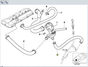 Kit de tuyau de soupape d'échappement de boîtier de manivelle CCV pour <span class=keywords><strong>BMW</strong></span> série 3 316 318 E46 N42/N46 11157532649 11 15 7 532 649 1115 7532 649 moteur - Product Image 3