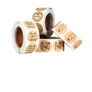 Etiquetas Adhesivas de Papel de Arte Impermeables Impresas con Láser Personalizadas con Forma Redonda para Embalaje de Regalos y Manualidades, Marca OEM <span class=keywords><strong>Modelo</strong></span> TS-100 - Product Image 1