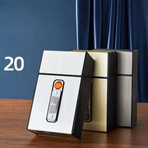 <span class=keywords><strong>Portasigarette</strong></span> in Metallo Impermeabile Portatile con <span class=keywords><strong>Accendino</strong></span>, Design Moderno Quadrato, Chiusura a Scatto, Personalizzazione all'Ingrosso, Produttore - Product Image 5
