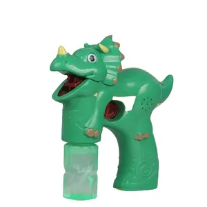 Gioco all'aperto Cartoon Animal Dinosaur Bubbles Gun Blower Toy Electric Bubble Shooter Toys vendita calda Summer Plastic Blister Card
