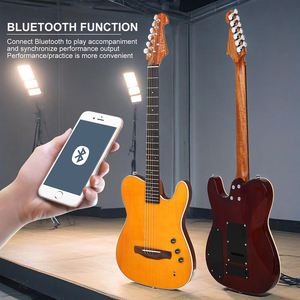 กีตาร์ IRIN Factory R3 ตัวบอดี้ไม้แท้ รุ่นใหม่ แบบไม่มีเสียงสะท้อน พร้อมบลูทูธอัจฉริยะ ซีรีส์อะคูสติก แบบสายถัก 20 เฟรต กีตาร์ไฟฟ้า - Product Image 4