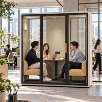 Cabine de travail insonorisée portable pour bureau, isolation acoustique, montage rapide, pour une concentration accrue dans les espaces ouverts