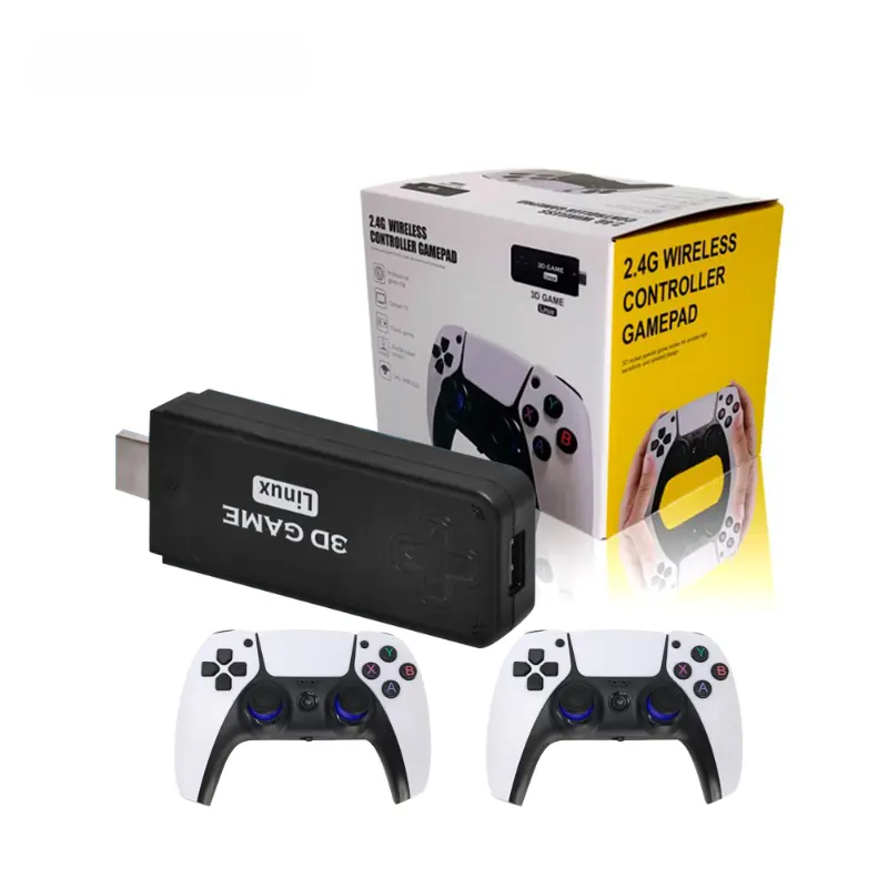 Caixa de jogos para consoles de videogame U9 Pro sem fio 2.4g Hd Arcade Psp Retro Home Tv 64g 10000 + jogos para Ps5 Controle U9 Game Sticks