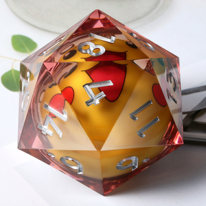 55mm lớn nhấp nháy dẫn lõi chất lỏng Rồng Mắt D20 xúc xắc ngục tối và con rồng 20 Mặt xúc xắc sắc nét cạnh nhựa xúc xắc D20 cho RPG DND - Product Image 6