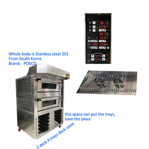 Four à <span class=keywords><strong>pain</strong></span> industriel à gaz à 3 étages et 9 plateaux pour la cuisson du <span class=keywords><strong>pain</strong></span>, en acier inoxydable, pour restaurant - Product Image 4