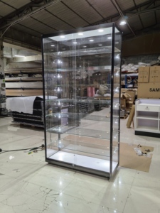 Vitrina de aluminio de 6 pies de altura, unidad para fumar de vidrio para tienda, vitrina de exhibición de tienda de vidrio - Product Image 6