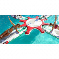 Tapis de yoga aquatique populaire Plate-forme de surf gonflable personnalisée Support SUP Yoga Dock Set Paddle Board gonflable Dock SUP