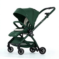 Poussette Haute pour Bébé 2 en 1 Pliable avec Nacelle et Grandes Roues Antichoc pour Nouveau-né