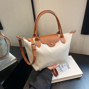 Fransız tarzı büyük kapasiteli tek omuz Crossbody çanta çanta için su geçirmez naylon kumaş kadın çantası - Product Image 4