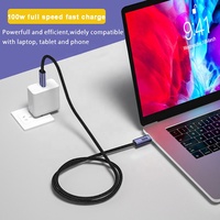 Câble USB4 20 Gbps Type C plaqué or 100W PD 5A QC4.0 Charge rapide Transmission de données haute vitesse PVC/Nylon 12 mois Ordinateur
