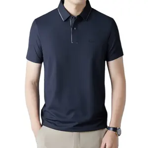 Мужская Легкая рубашка-поло с коротким рукавом, Классическая рубашка-поло, Влагоотводящая рубашка для гольфа, Спортивная рубашка с воротником