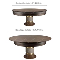 Table à Manger Extensible Fletcher Capstan en Bois Massif pour Maison et Salle à Manger, Ajustable de 1.5 à 2 Mètres