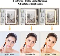 Coiffeuse moderne blanche avec miroir coulissant éclairé par LED, coiffeuse de maquillage avec 5 tiroirs