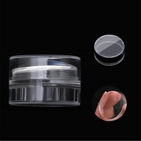 Vente directe d'usine - Tampon à ongles transparent cylindrique de 4,4 cm pour salon de manucure