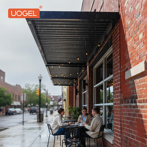 Auvent en aluminium Fresh From Downpour, éclairant un abri résistant aux intempéries, imperméable, coupe-vent, anti-typhon, attirant les passants C7 - Product Image 1