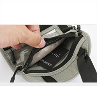 Portefeuille de voyage unisexe avec fermeture éclair multi-poches en polyester imperméable avec blocage RFID, étiquette personnalisée avec logo