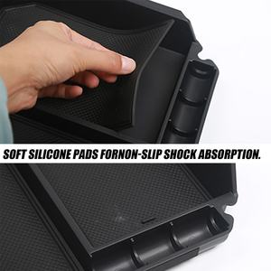 Cybertruck <b>accessories</b> Durable Double-Layer Armrest Storage Box Non-slip Storage Tray Organizer - Product Image 4