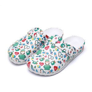 Zoccoli medici personalizzati stampa infermiere scarpe Scrub per uomo donna Casual luce EVA pantofole laboratorio <span class=keywords><strong>ospedale</strong></span> sala operatoria lavoro - Product Image 5