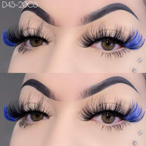 Setrip warna-warni Logo pribadi ekstensi bulu mata warna kualitas tinggi 3d 15mm 25mm dengan ekstensi bulu mata berkilau - Product Image 5